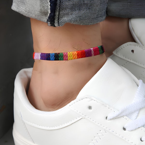 Pride Foot Bracelet for Summer Festival - LGBT Lesbian Bisexual Transgender Jewelry, Rainbow LGBTQIA+ jewellery