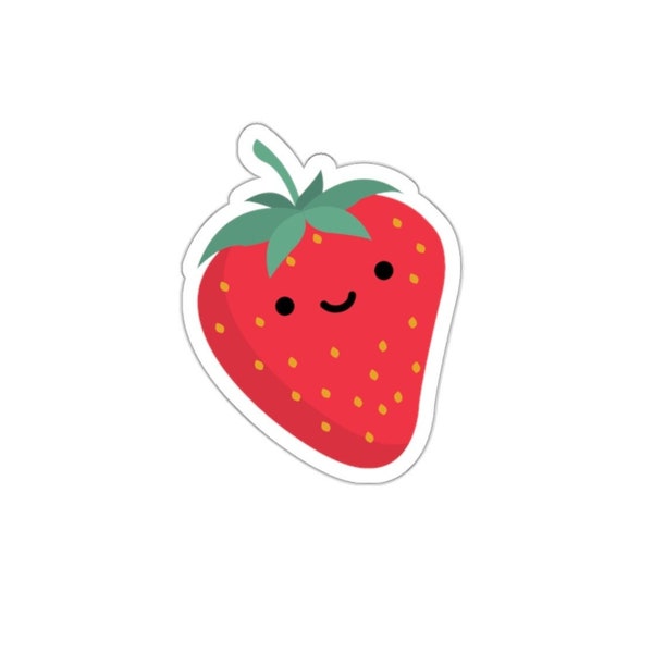 Kawaii Strawberry Sticker, Cute Sticker, Mother's Day Gift For Her, Gift For Daughter, Strawberry Aesthetic,Strawberry Sticker,Fruit Sticker