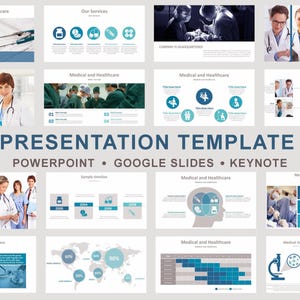 Personalized Medical Powerpoint Template, Nursing Presentation template, Medical google slides, Medical keynote, Health Care Template Bundle