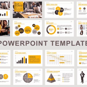 Personalized powerpoint template minimalist, Yellow Powerpoint Template business, Powerpoint  presentation Template, Powerpoint  education