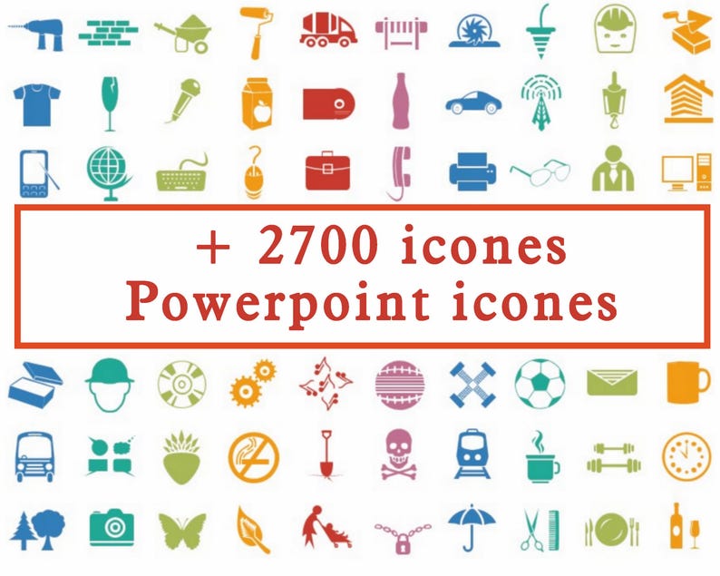 Personalized Powerpoint Recolorable Icons, Recolorable Icons for ...