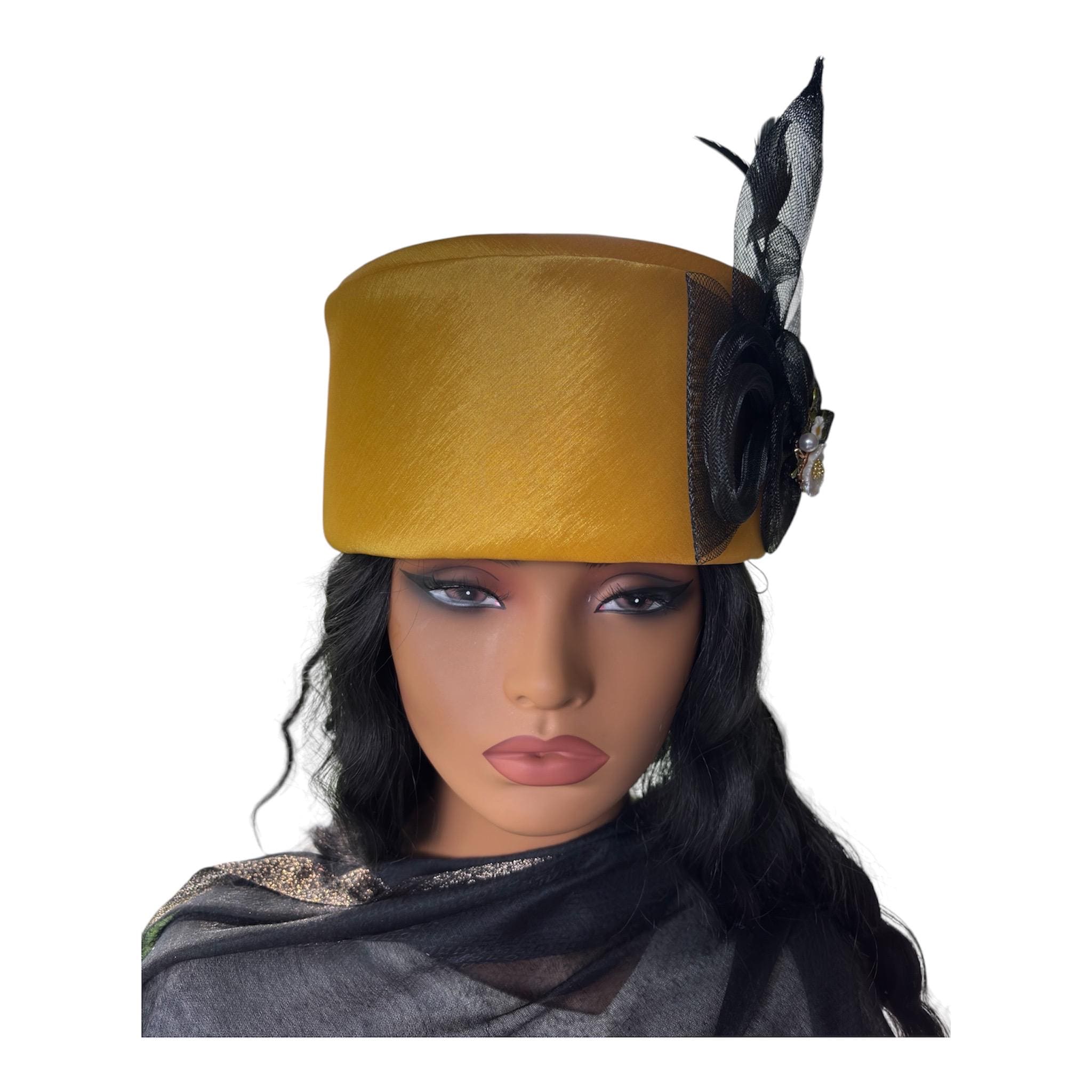 Gold Pillbox Hat - Etsy