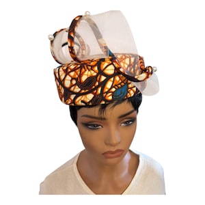 ladies multicolored fabric church hat