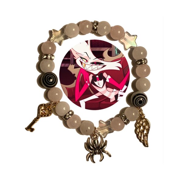 Angel Dust Inspired Hazbin Hotel Charm Bracelet