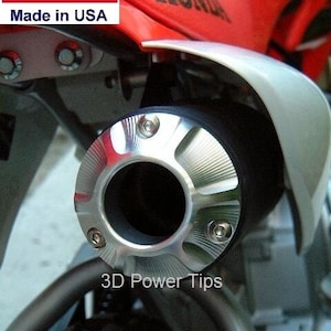 Honda CRF 110 Muffler 3D Power Tip w/ Spark Arrestor Screen - Exhaust Tip