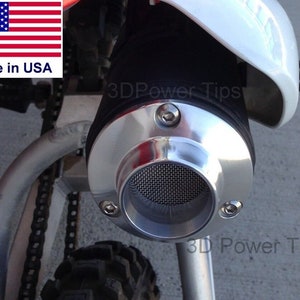 Honda XR80 CRF80 XR100 CRF100 80 100 Muffler 2D Power Tip w/ Spark Arrestor Screen - Exhaust Tip