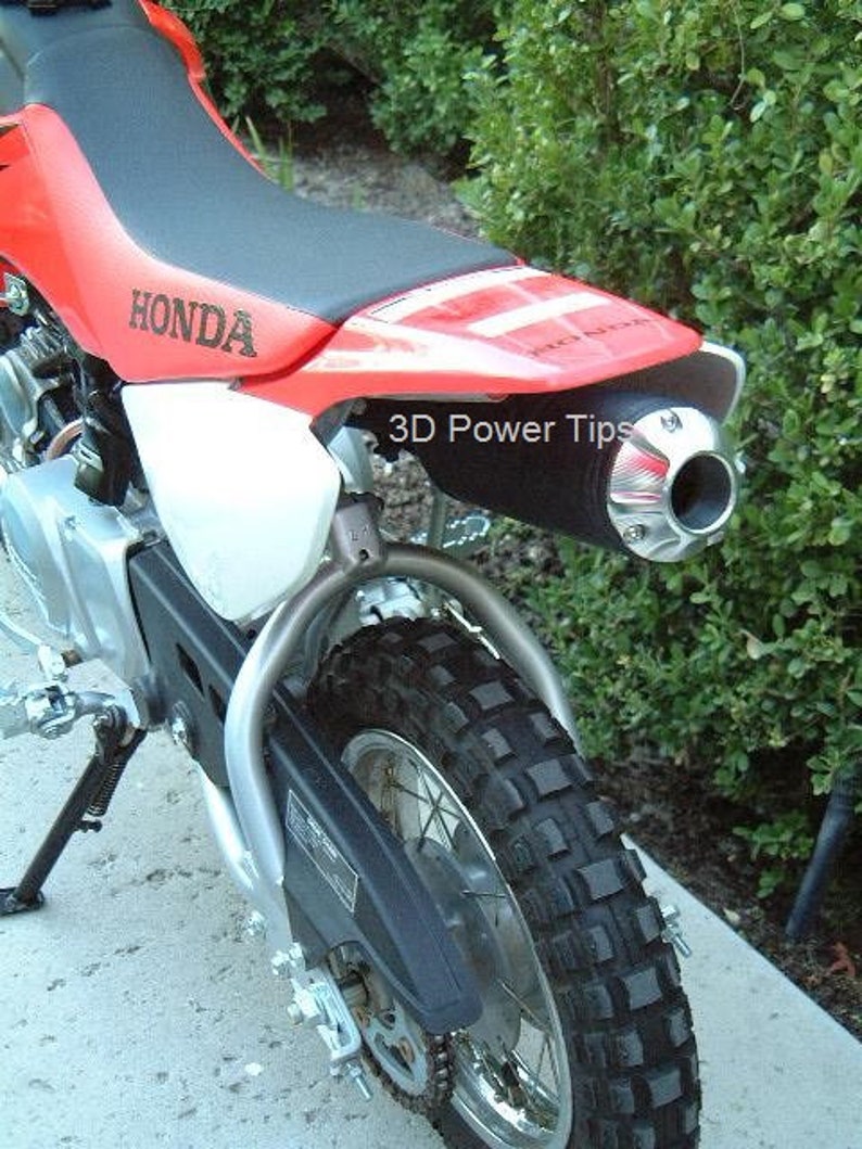 Honda XR / CRF 50 70 Muffler 3D Power Tip W/ Spark Arrestor Screen