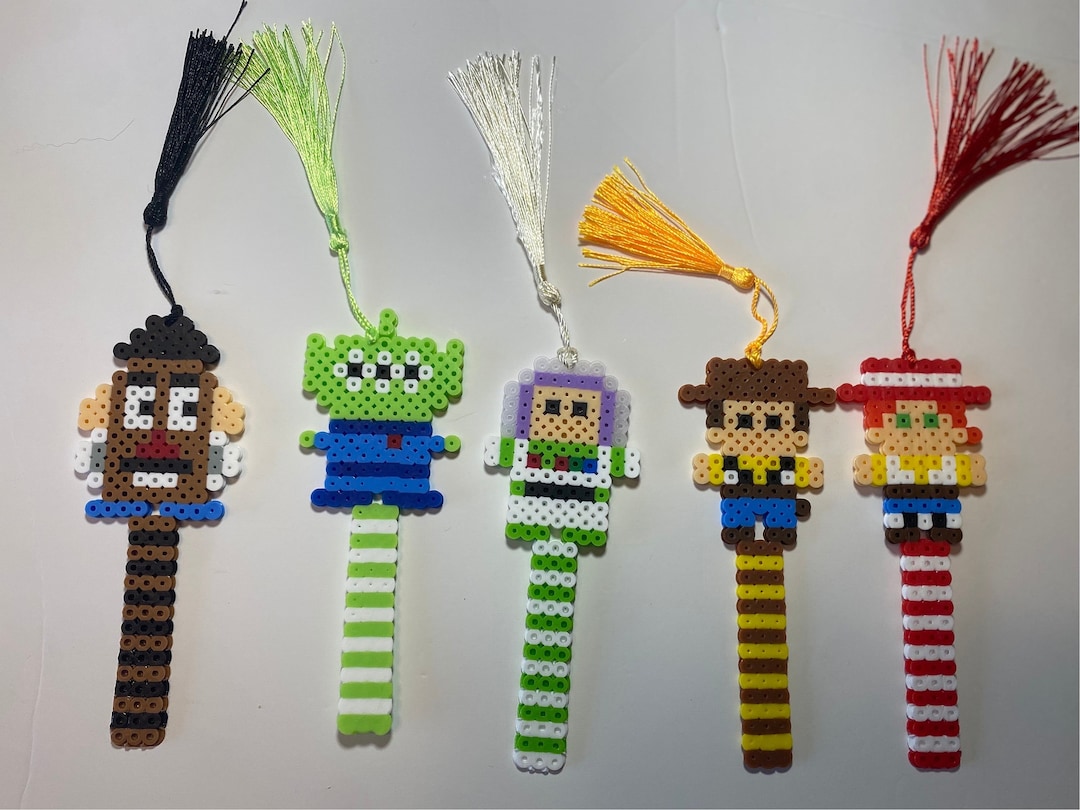 Disney Toy Story Characters Perler Bead Bookmark With Tassel