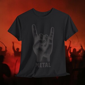 T-shirt, Metal Horns, unisex, vintage style