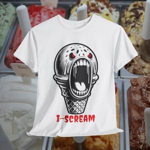 T-shirt, i scream, ice-cream, horror, unisex, summer, humor