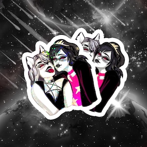 Sticker ami chien de l'enfer et goetia