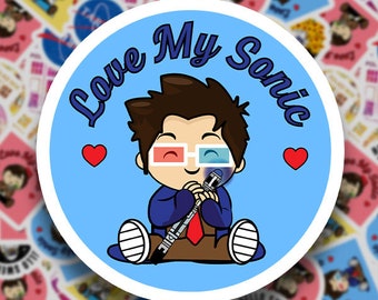 Pegatinas de Sonic de Chibi Dr Who