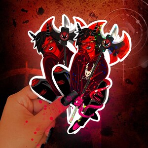 Dämon Sticker mit Axt