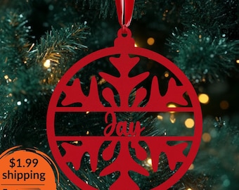 Custom Name Snowflake Ornament – Christmas Ornament Personalized – Snowflake Ornament With Name 2025