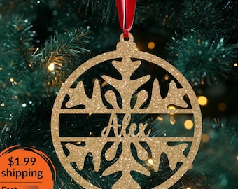 Custom Name Snowflake Ornament – Christmas Ornament Personalized – Snowflake Ornament With Name 2025