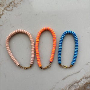 Surf, Sand, And Sunset Heishi Bracelet Set