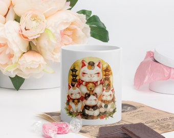 Lucky cat Mom | best mom mug | mother gift, gift for her | gift for mom | mummy grandma | mothers day present | birthday | gift | cat mug.