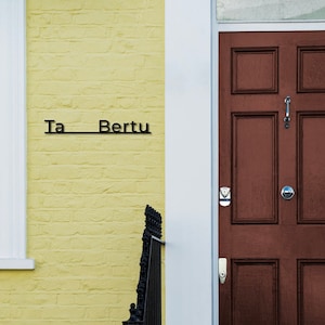 Letrero con nombre de villa personalizado, letrero de calle de metal personalizado, placa con nombre de casa para exteriores, letras de metal personalizadas, letreros de casa para exteriores, letrero con nombre de diseño personalizado