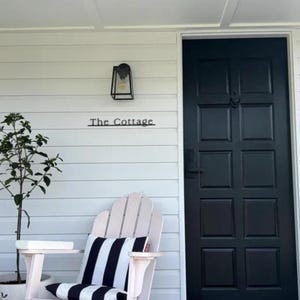 Letrero metálico personalizado, letrero metálico con nombre de villa, apellido único de metal, letrero moderno personalizado con nombre de casa, letrero metálico para exteriores