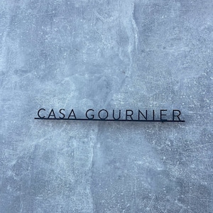 Placa de dirección familiar personalizada, letrero de apellido de metal personalizado, letrero con nombre para jardín al aire libre, placa con nombre de casa familiar para jardín o casa.