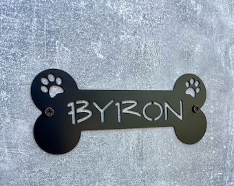 Gift for Dog Lovers, Personalized Dog Name Sign, Custom Dog Metal Sign, Dog Name Personalized, Dog Housewarming Gift, Dog House Sign Indoor
