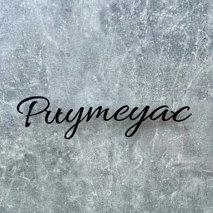 Placa de metal personalizada, placa de casa, palavras de metal personalizadas, placa de parede, arte de parede, palavras de aço, placas de metal personalizadas, nomes de casas personalizados, placa de metal
