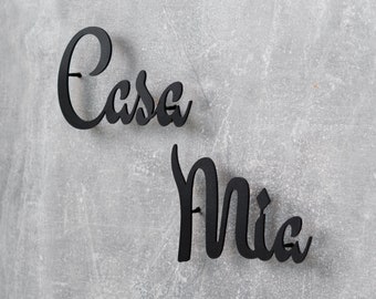 Gepersonaliseerde villanaambord, achternaambord, aangepast modern metalen huisnaambord, aangepaste metalen familienaam, adresborden, metalen huisbord