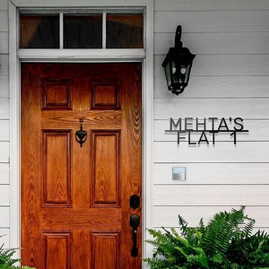 Letreros para exteriores, letreros con nombre personalizados, letreros metálicos personalizados, letreros con nombre de 2 líneas, letreros tradicionales con nombre de casa, palabras metálicas personalizadas, letreros metálicos de hojalata