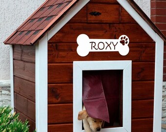 Custom Dog Art, Metal Dog Sign, Dog Name Sign, Dog House Name Plate, Dog Sign, Dog Outdoor Sign, Metal Dog Bone Dog Signs Personalized Metal