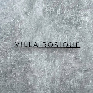 Letrero de dirección, letrero personalizado con el nombre de la villa, letrero de metal moderno personalizado con el nombre de la casa, letrero de metal para casa, letrero para exteriores, letrero de dirección personalizado