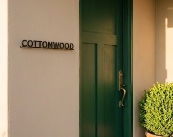 Modern House Number Sign, Last Name Sign, Street Sign, Personalized Outdoor Sign, Address Sign