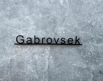 Personalized Metal Sign, House Name Plaque, Address Number Sign, Family Nameplate, Outdoor Wall Art, Modern House Plaque, Custom Metal Decor