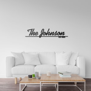 Letrero de boda con nombre, letrero de boda personalizado, regalo personalizado, letrero de metal con apellido, letrero de metal con nombre establecido, monograma de boda, letrero con nombre