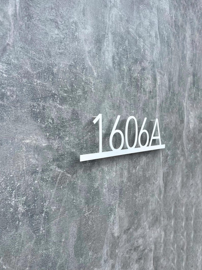 Steel Street Name, Modern Metal Sign, Address Plaque, Custom Metal ...