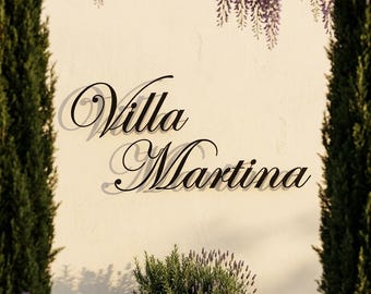 Metal House Number Sign, Outdoor House Name Plaque, Street Name Sign, Casa Name Sign, Villa Name Sign, Custom Metal Sign, Outdoor House Sign