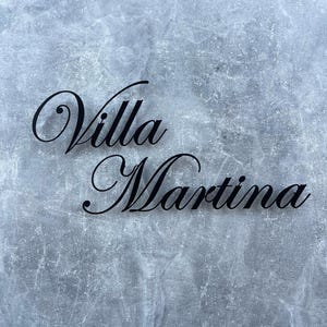 Letrero de metal personalizado para casa, letrero de metal moderno personalizado para casa, apellido familiar personalizado único, letras para exteriores, letrero de metal para casa