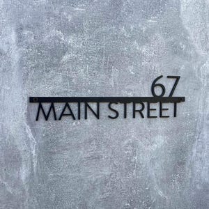Metall Hausnummer Zeichen, Adresse im Freien Nummer Zeichen, Veranda Adresse Plakette, personalisierte Metallkunst, Housewarminggeschenk, neues Zuhause Geschenk