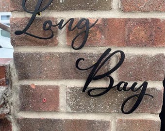 Address Plaque, House Name Sign,House Number Sign,  Outdoor House Name Plaque, Custom Metal Sign, Outdoor House Sign, Personalized Address,
