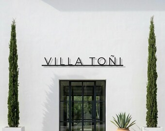 Personalized Villa Name Sign Custom Steel Outdoor
