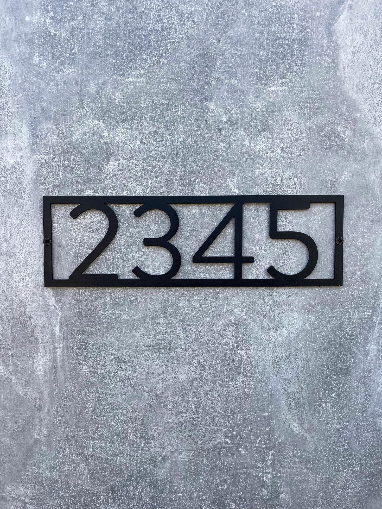 Modern House Number Address Sign, Modern Address Plaque, Modern Metal ...