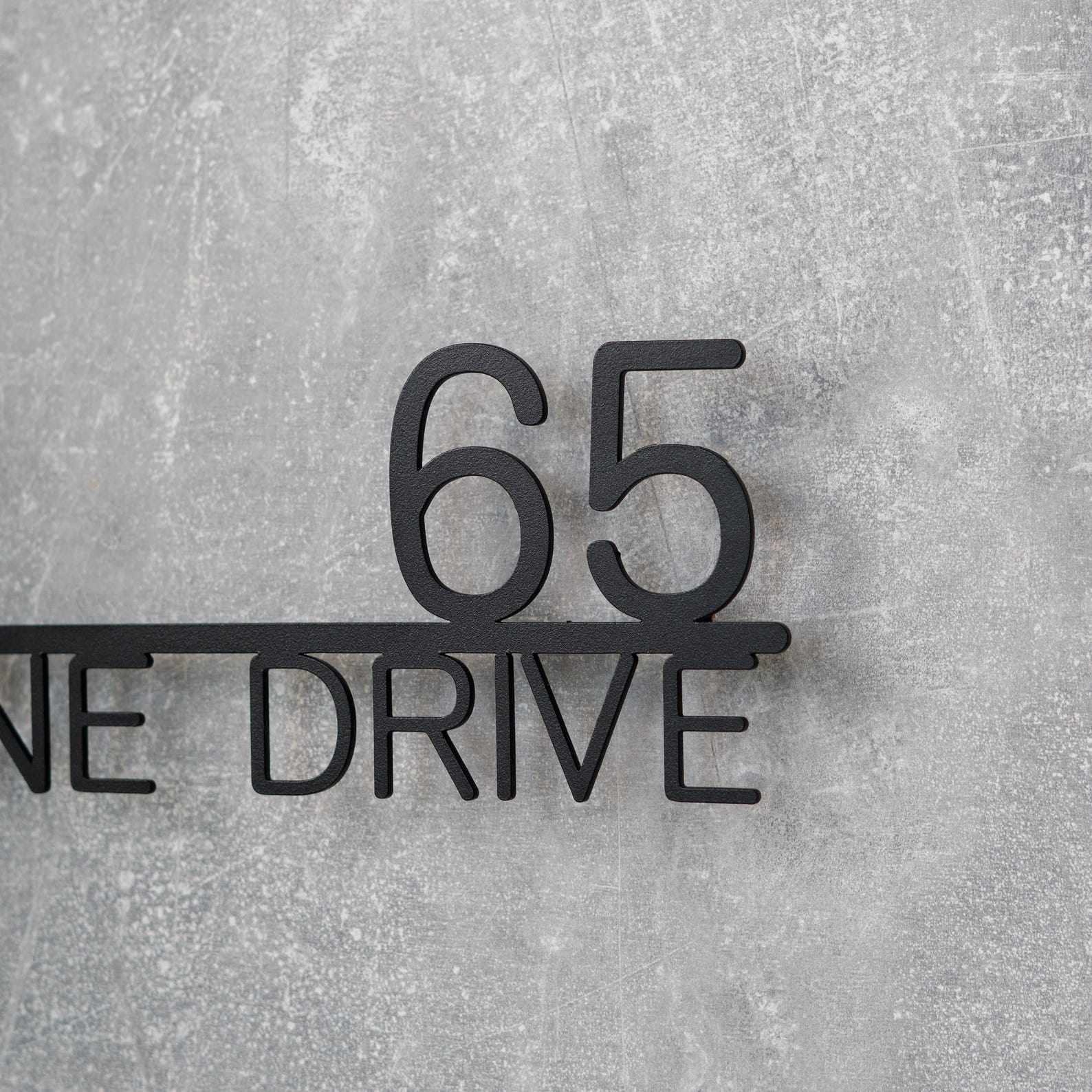 Modern Metal House Numbers Sign, Custom Minimalist Address Plaque ...
