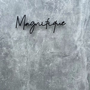 Magnifique Script Metal Name Sign ,last Name Sign, Custom Metal Sign, Custom Metal Words ...