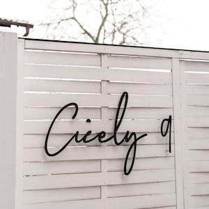 Letrero metálico personalizado con nombre de villa, letrero metálico personalizado con nombre de cabaña, arte mural metálico con logotipo personalizado, letrero de dirección, letrero con apellido, el mejor regalo