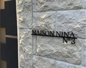House Name Sign, Outdoor House Name Plaque, Metal Signs Personalized, Outdoor Signs, Family Name Sign Metal, House Name Sign, Est Sign