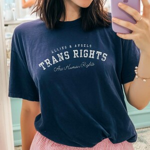 Trans Rights Are human Rights Shirt Feminist Pro-Trans Rights Shirt Gender Equality Inclusive Pride Tee Queer Ally Comfort Colors Shirt