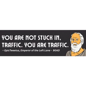 Stoic Meme Bumper Sticker Funny Medieval Bumper Magnets Silly Slow Driver Car Sticker Fantasy Decal Philosophy Humor Gift Stoicism Gag Gift