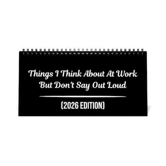 Sarcastic 2026 Desktop Calendar, Sassy Demotivational Calendar, Funny White Elephant Gifts, Yankee Swap Gift Exchange Snarky Office Supplies