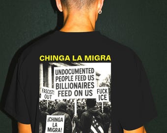 Anti Trump Chinga la Migra Shirt, Anti ICE Comfort Colors Shirt, Abolish Ice Shirt, F*ck Ice Tshirt, Proimmigration tee, Anti Fascism Shirt