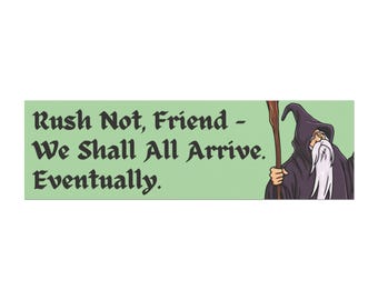 Funny Magnetic Bumper Sticker Wizard Car Magnet Witchy Gifts for Friend Gothic Cuteness Decal Slow Driver Meme Polite Car Sticker Castlecore