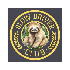 Slow Driver Club Magnetic Bumper Sticker, Funny Car Magnet, Kawaii Bumper Stickers, Unhinged Gen Z Car Accessories, Cute Gift for New Driver